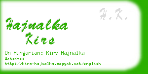 hajnalka kirs business card